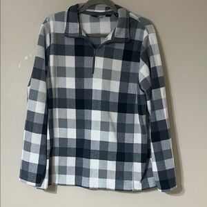 Lands' End Black and White Checkered Tunic